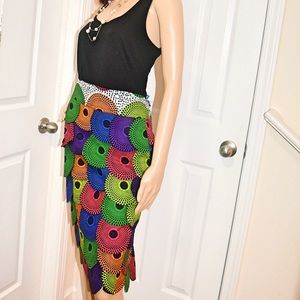 African women Ankara multilayered skirt